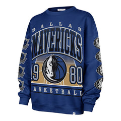Blue Dallas Mavericks '47 Women's Go Big Oversized Sweatshirt sale | NBA
