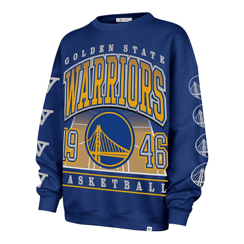 Royal Golden State Warriors '47 Women's Go Big Oversized Sweatshirt sale | NBA