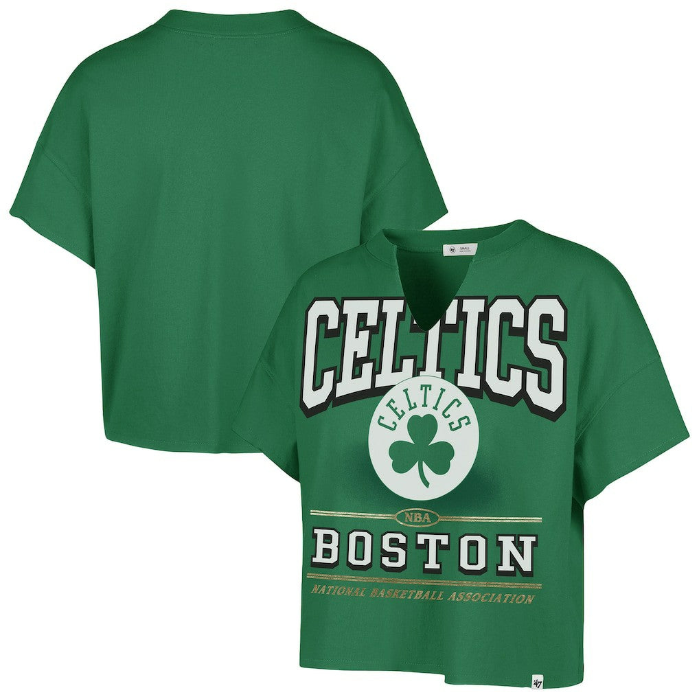 Kelly Green Boston Celtics '47 Women's Elation Oversized Notch Neck T-Shirt | NBA