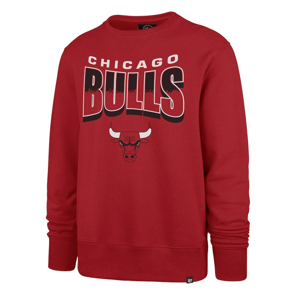Red Chicago Bulls '47 Unisex Brush By Headline Crewneck Sweatshirt | NBA
