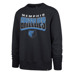 Navy Memphis Grizzlies '47 Unisex Brush By Headline Crewneck Sweatshirt | NBA