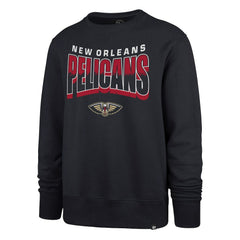 Navy New Orleans Pelicans '47 Unisex Brush By Headline Crewneck Sweatshirt | NBA