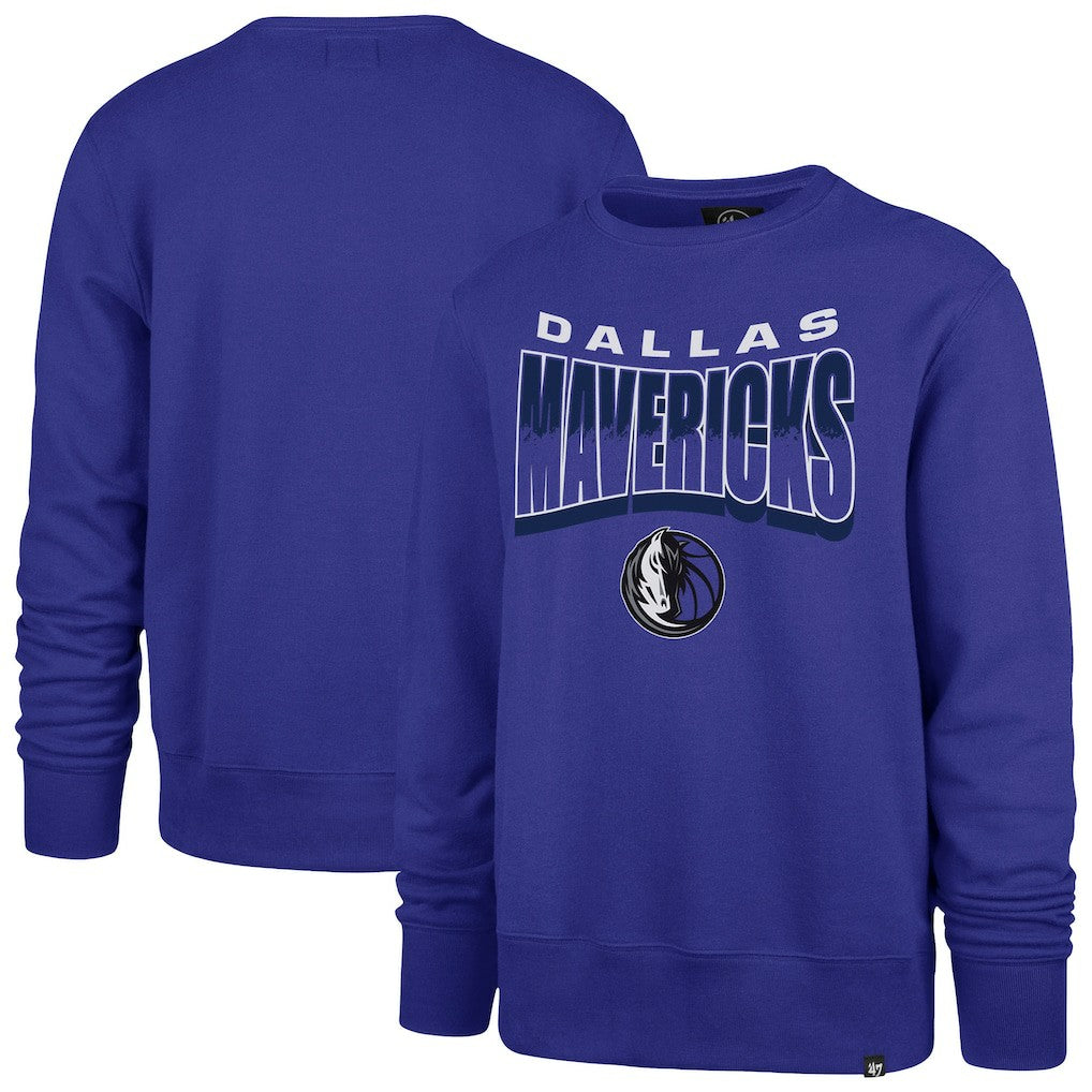 Blue Dallas Mavericks '47 Unisex Brush By Headline Crewneck Sweatshirt sale | NBA