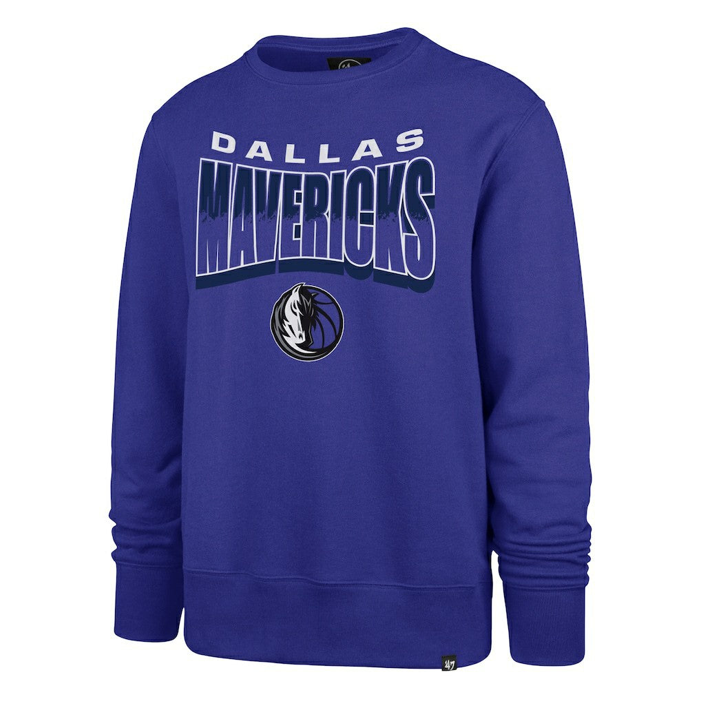Blue Dallas Mavericks '47 Unisex Brush By Headline Crewneck Sweatshirt sale | NBA