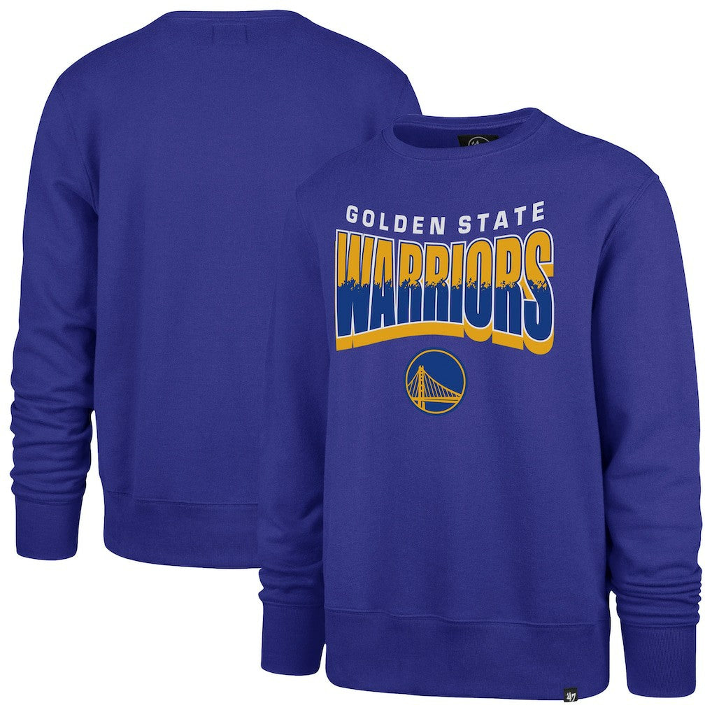 Royal Golden State Warriors '47 Unisex Brush By Headline Crewneck Sweatshirt sale | NBA