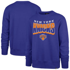 Blue New York Knicks '47 Unisex Brush By Headline Crewneck Sweatshirt | NBA
