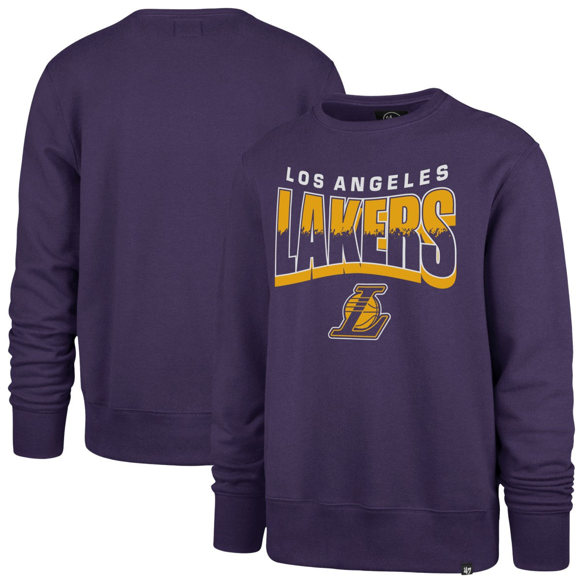 Purple Los Angeles Lakers '47 Unisex Brush By Headline Crewneck Sweatshirt | NBA