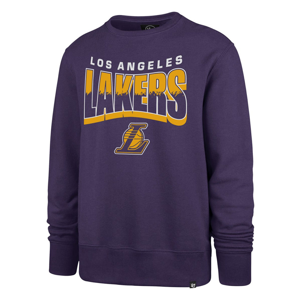 Purple Los Angeles Lakers '47 Unisex Brush By Headline Crewneck Sweatshirt | NBA