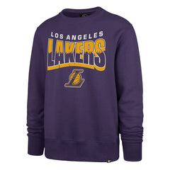 Purple Los Angeles Lakers '47 Unisex Brush By Headline Crewneck Sweatshirt | NBA