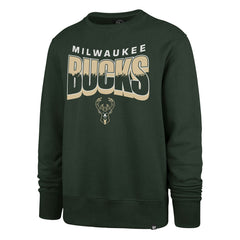 Hunter Green Milwaukee Bucks '47 Unisex Brush By Headline Crewneck Sweatshirt | NBA
