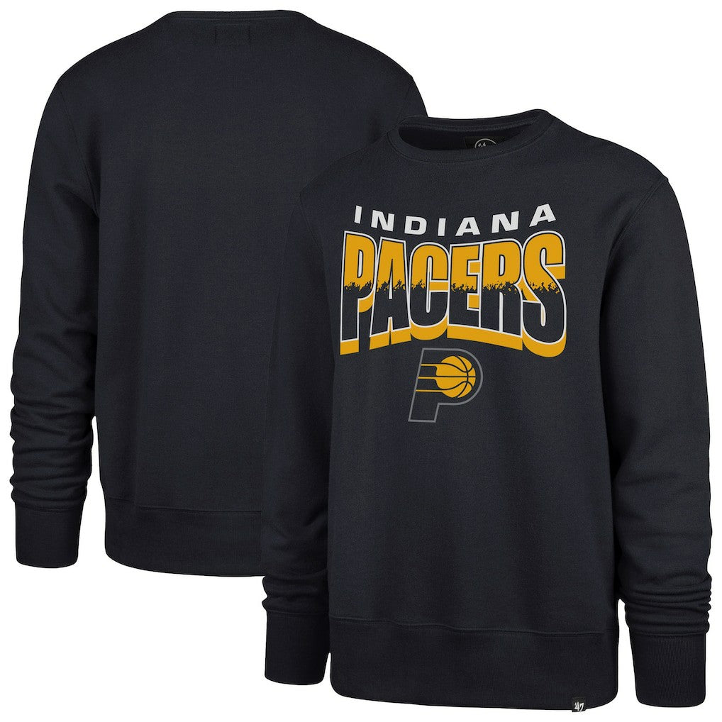 Navy Indiana Pacers '47 Unisex Brush By Headline Crewneck Sweatshirt | NBA
