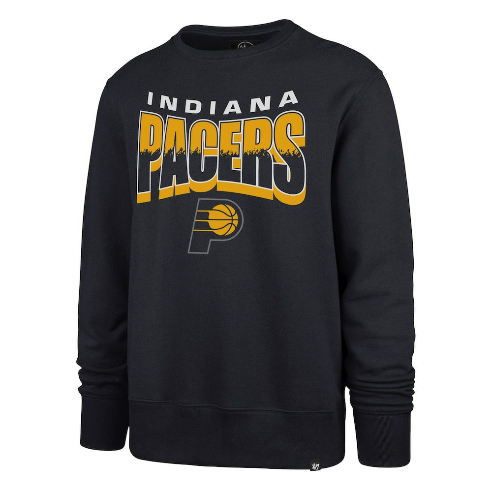 Navy Indiana Pacers '47 Unisex Brush By Headline Crewneck Sweatshirt | NBA