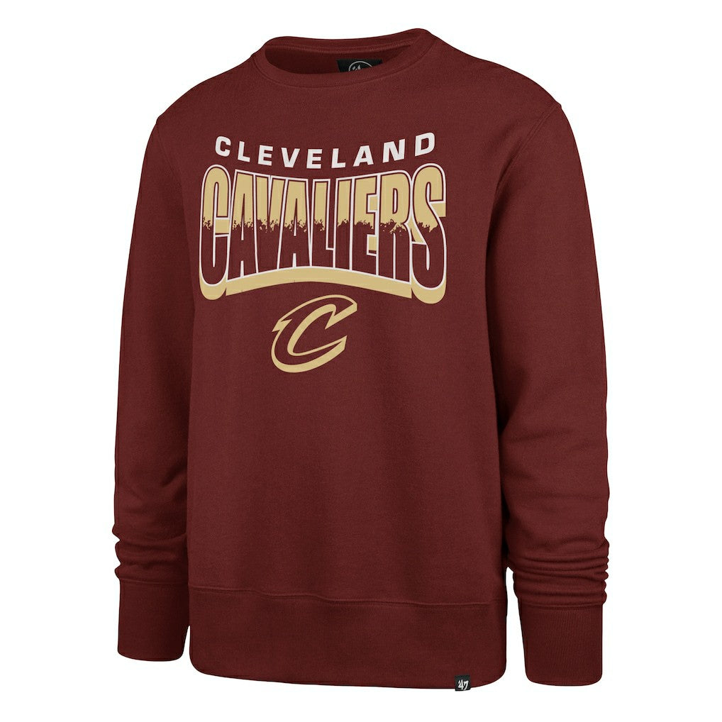Wine Cleveland Cavaliers '47 Unisex Brush By Headline Crewneck Sweatshirt sale | NBA