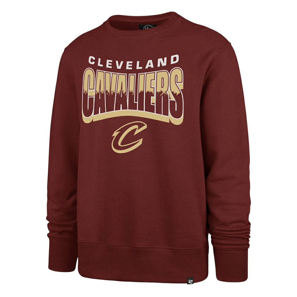 Wine Cleveland Cavaliers '47 Unisex Brush By Headline Crewneck Sweatshirt sale | NBA