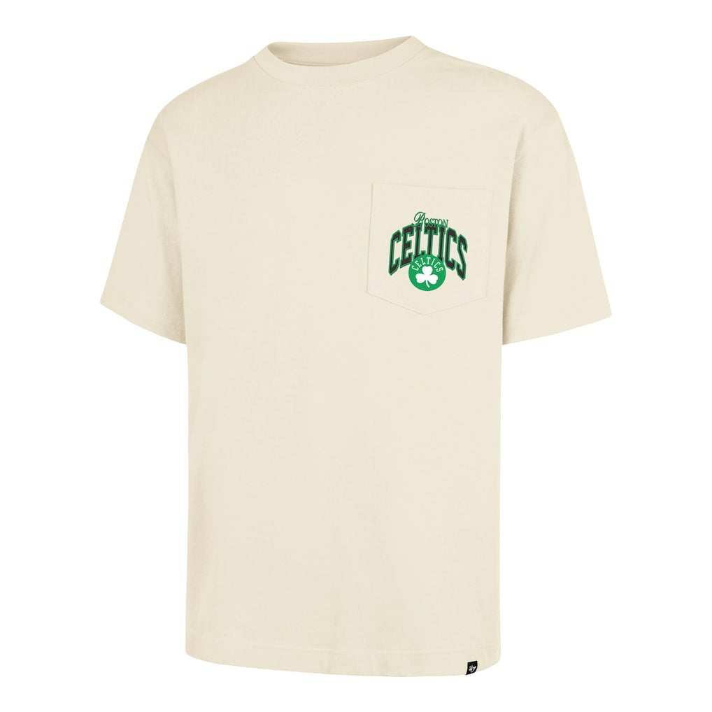 Cream Boston Celtics '47 Unisex Crossover Collection Foundation Pocket T-Shirt | NBA