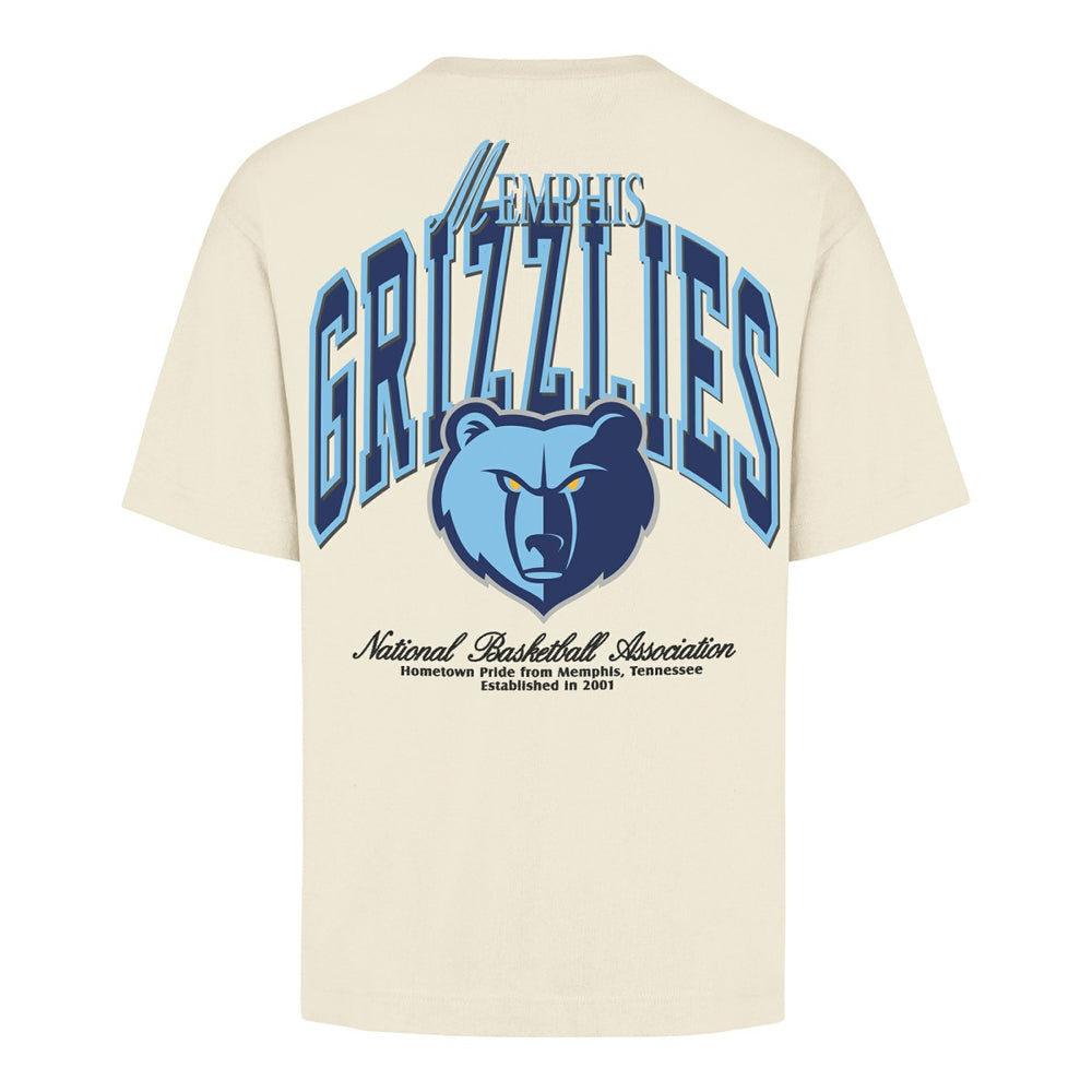 Cream Memphis Grizzlies '47 Unisex Crossover Collection Foundation Pocket T-Shirt | NBA