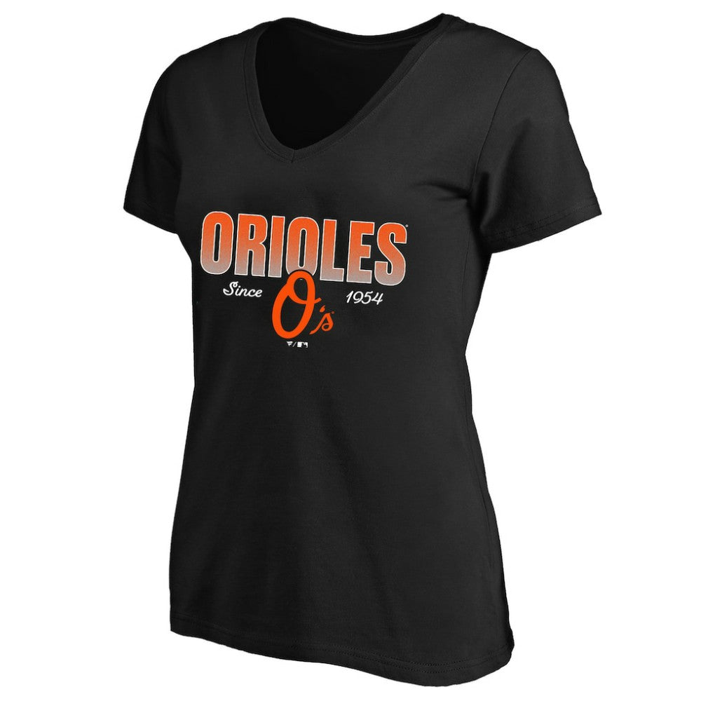 Baltimore Orioles Profile Women's Plus Size Wordmark V-Neck T-Shirt - MLB T-shirts