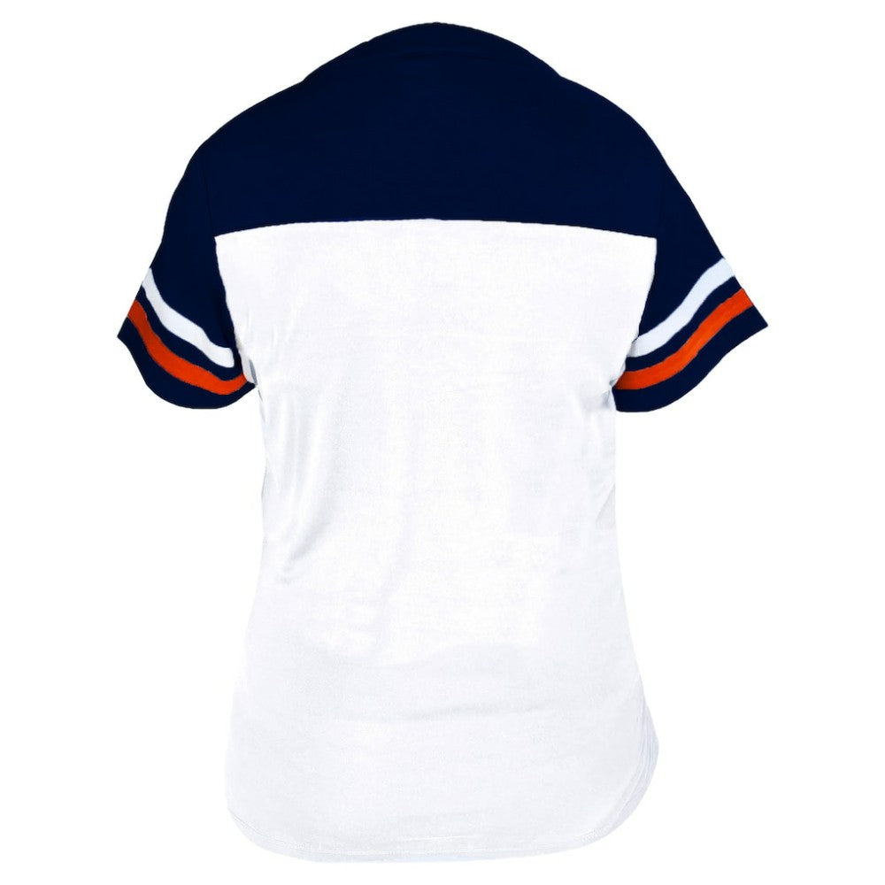 Houston Astros Profile Women's Plus Size Two-Stripe V-Neck T-Shirt - MLB T-shirts