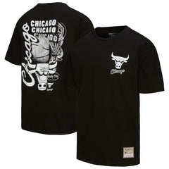 Black Chicago Bulls Hardwood Classics Overlap T-Shirt sale | NBA