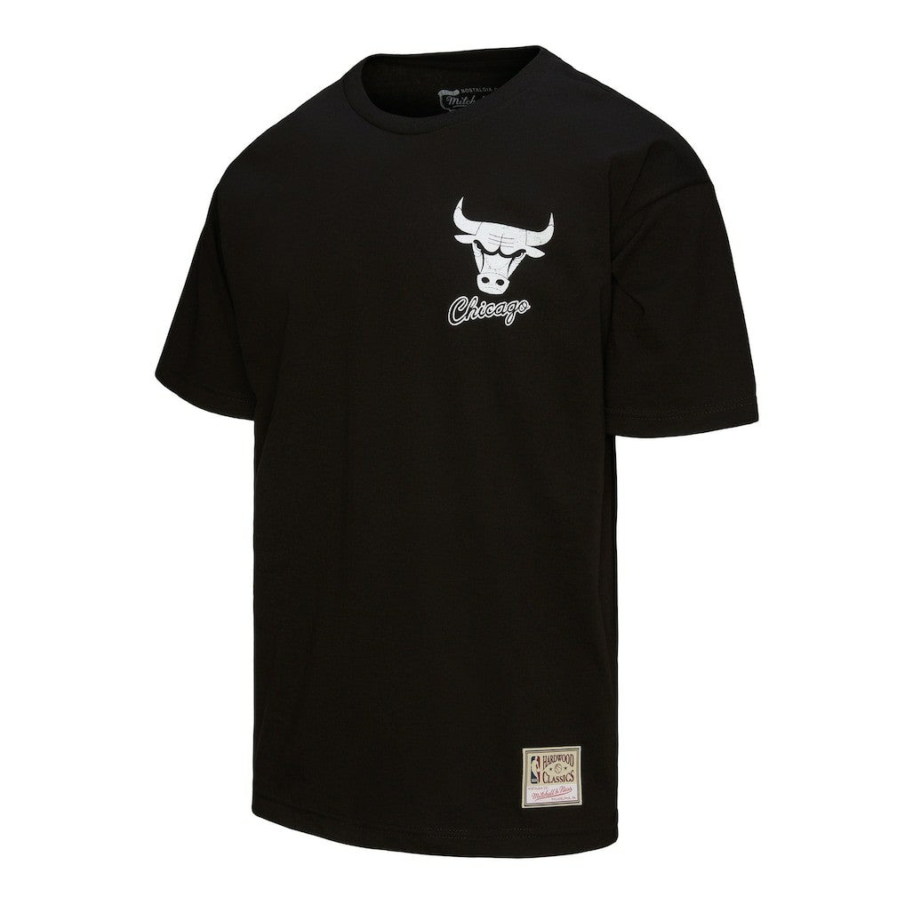 Black Chicago Bulls Hardwood Classics Overlap T-Shirt sale | NBA