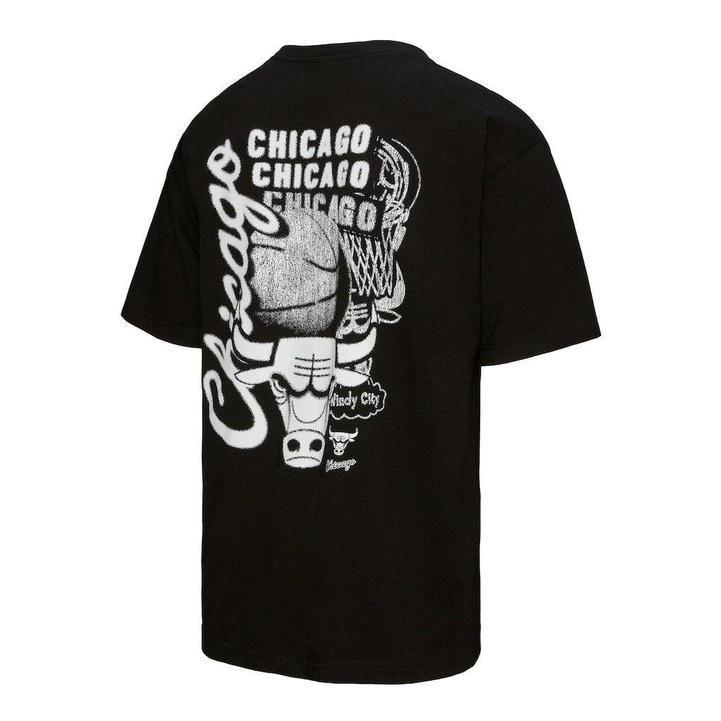 Black Chicago Bulls Hardwood Classics Overlap T-Shirt sale | NBA