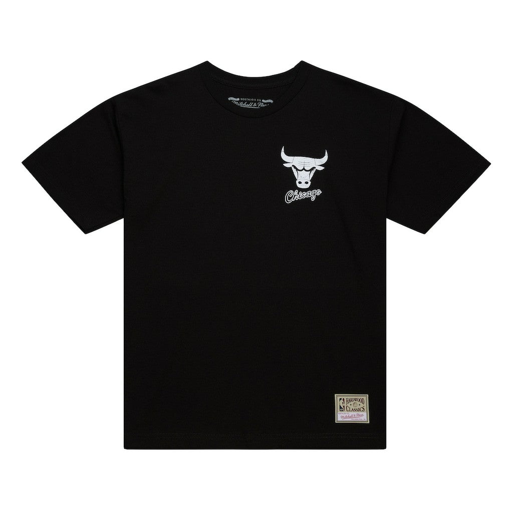 Black Chicago Bulls Hardwood Classics Overlap T-Shirt sale | NBA