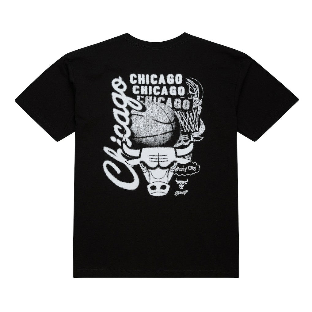 Black Chicago Bulls Hardwood Classics Overlap T-Shirt sale | NBA