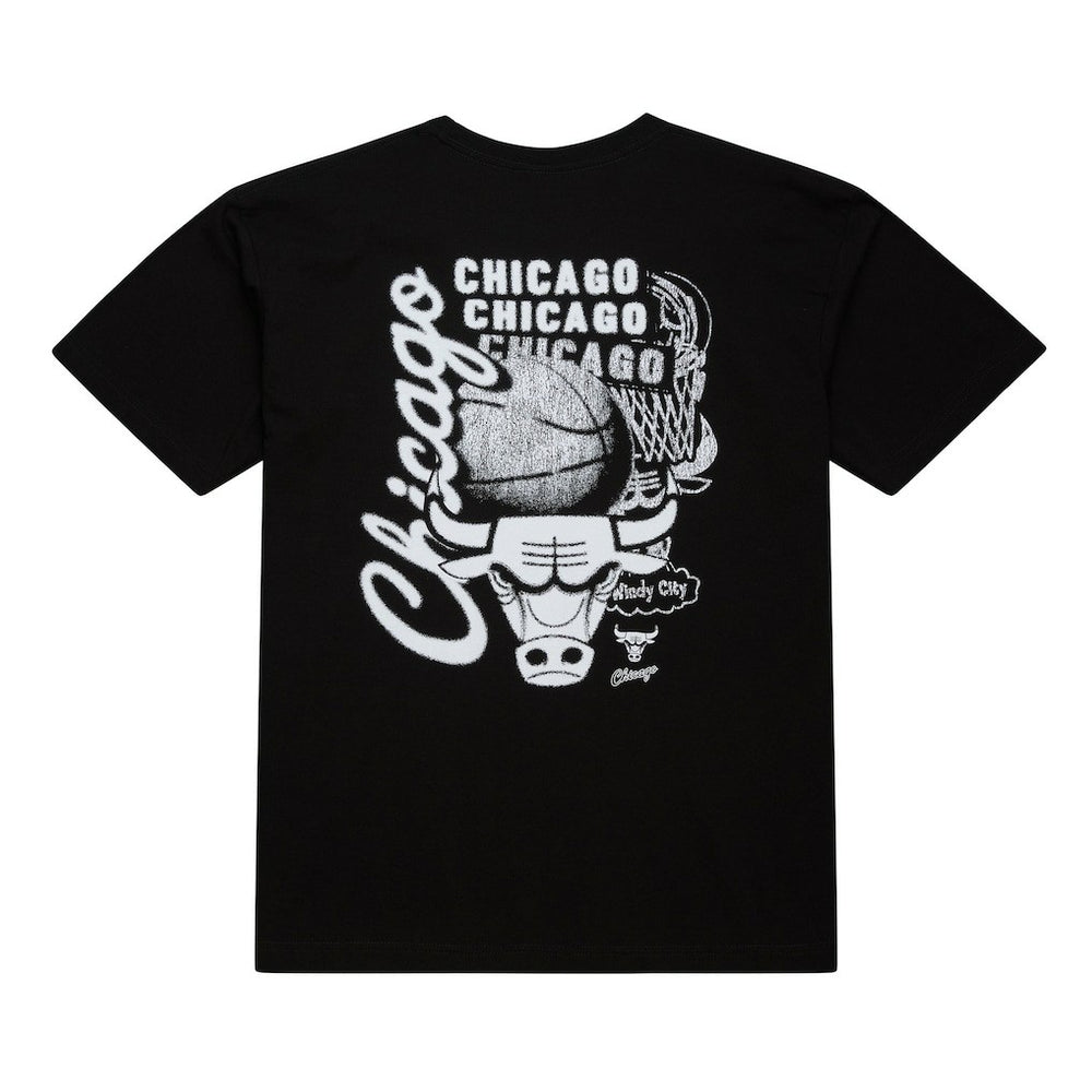 Black Chicago Bulls Hardwood Classics Overlap T-Shirt sale | NBA