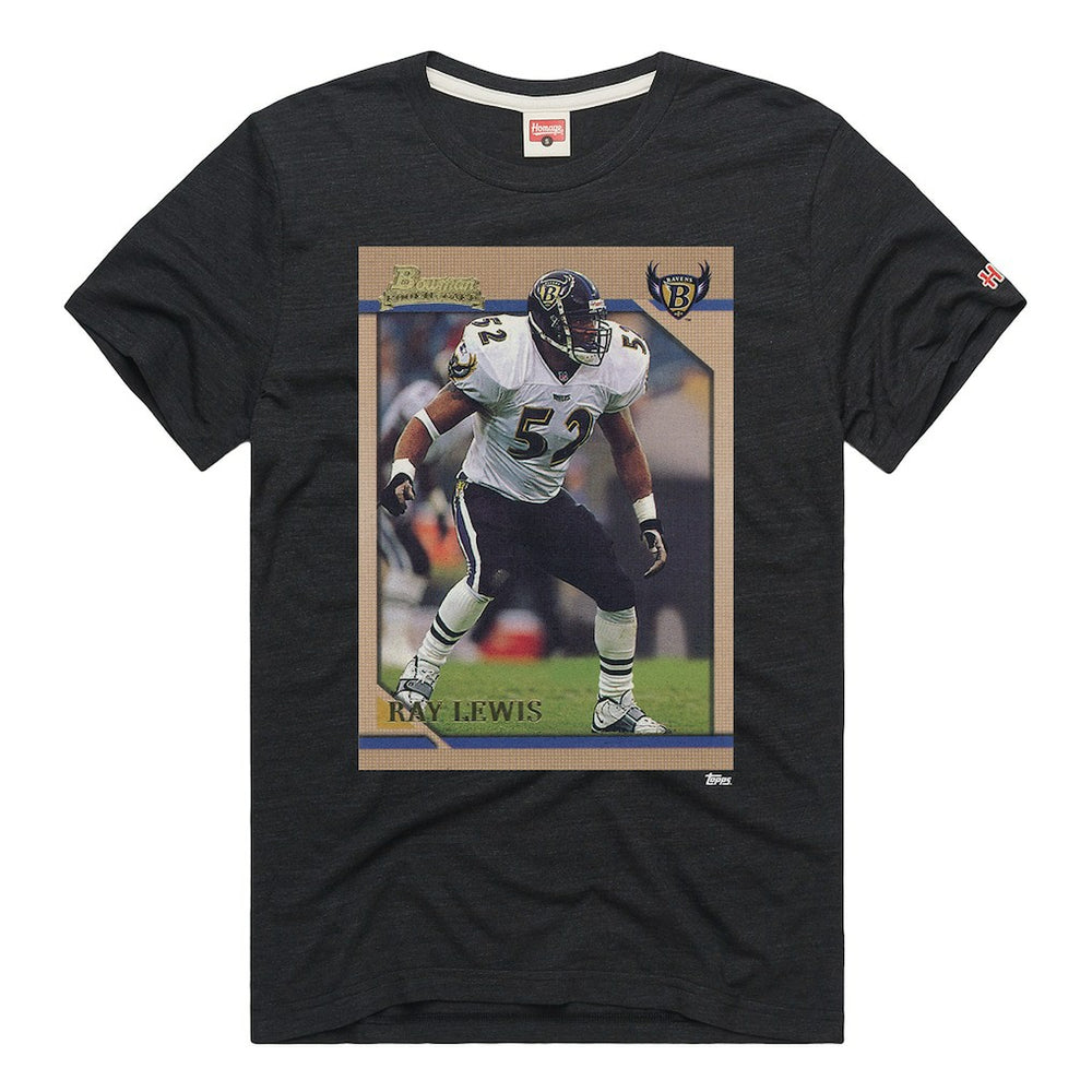 Baltimore Ravens Ray Lewis  Homage Unisex NFL Topps Trading Card Tri-Blend T-Shirt | NFL Online
