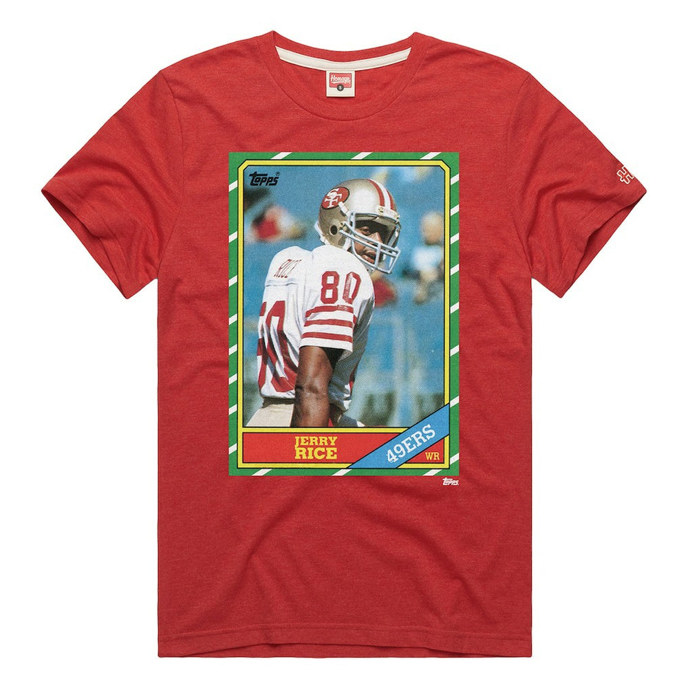 San Francisco 49ers Jerry Rice  Homage Unisex NFL Topps Trading Card Tri-Blend T-Shirt | NFL Near me