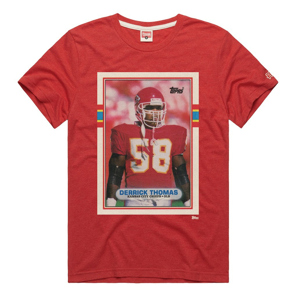 Kansas City Chiefs Derrick Thomas  Homage Unisex NFL Topps Trading Card Tri-Blend T-Shirt | NFL Near me