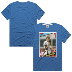 Denver Broncos John Elway  Homage Unisex NFL Topps Trading Card Tri-Blend T-Shirt | NFL Outlet