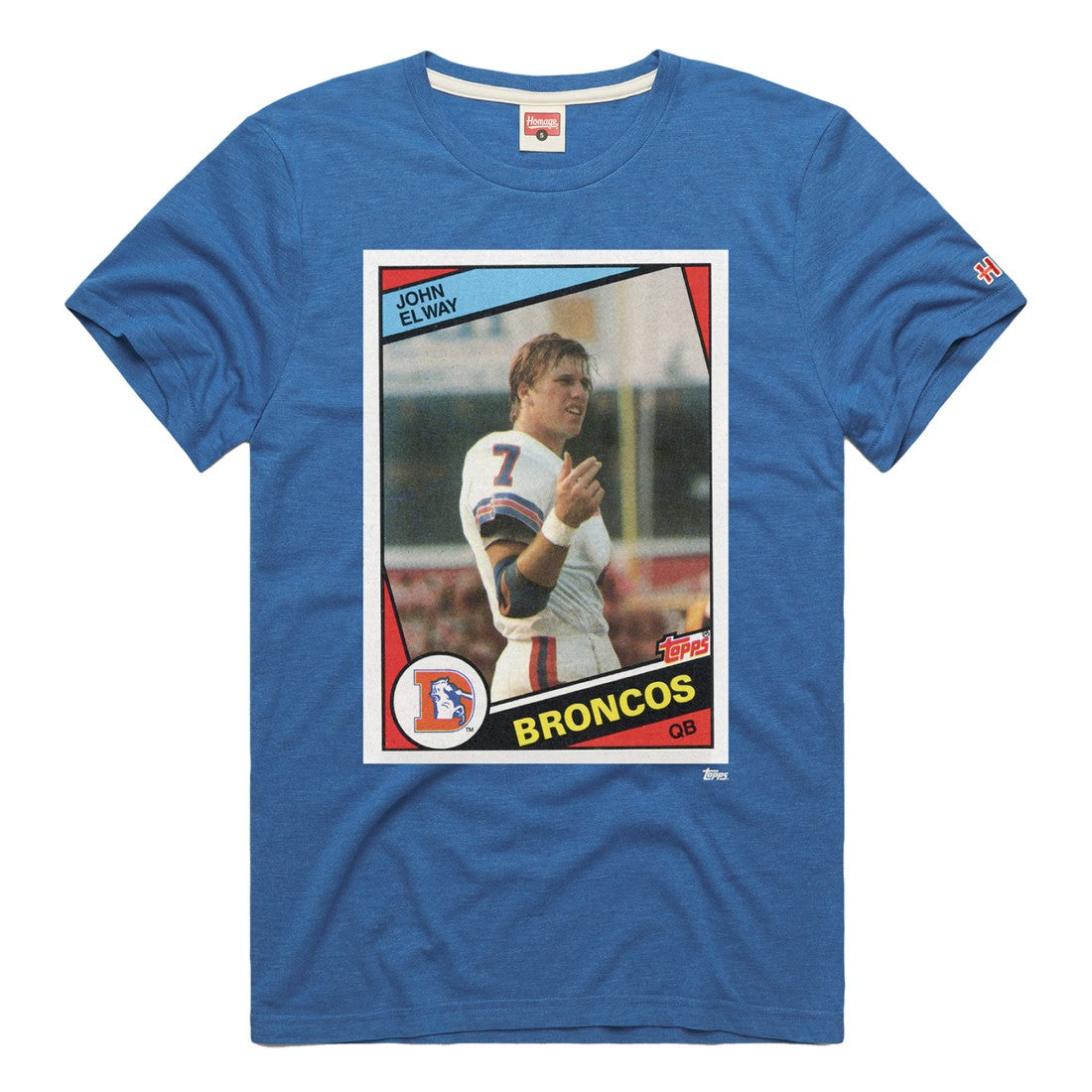 Denver Broncos John Elway  Homage Unisex NFL Topps Trading Card Tri-Blend T-Shirt | NFL Outlet