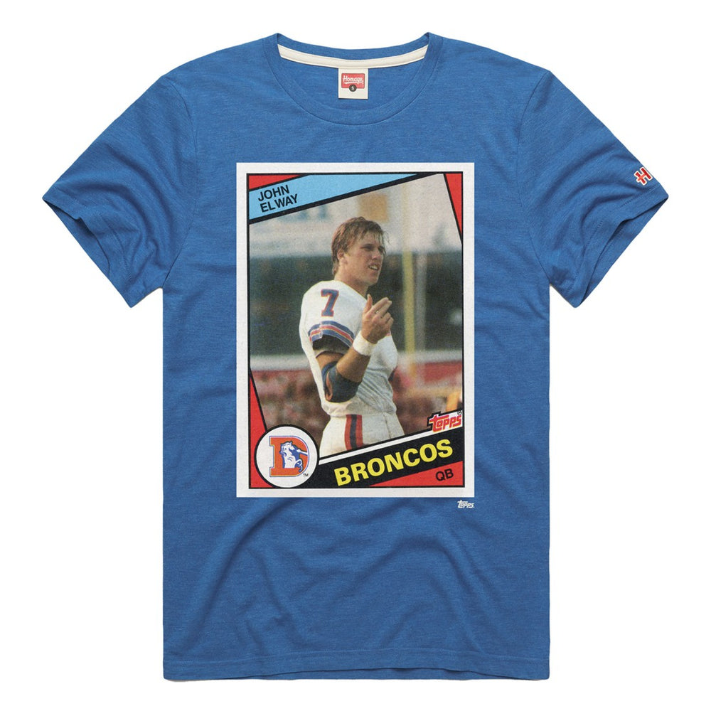 Denver Broncos John Elway  Homage Unisex NFL Topps Trading Card Tri-Blend T-Shirt | NFL Outlet