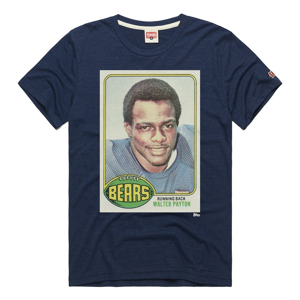 Chicago Bears Walter Payton  Homage Unisex NFL Topps Trading Card Tri-Blend T-Shirt | NFL US