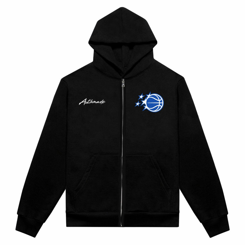 Black Orlando Magic Authmade Unisex Premium Boxy Full-Zip Hoodie | NBA