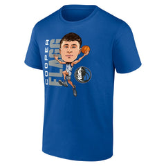 Blue Cooper Flagg Dallas Mavericks Caricature T-Shirt sale | NBA
