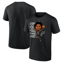 Black Dylan Harper San Antonio Spurs Caricature T-Shirt | NBA