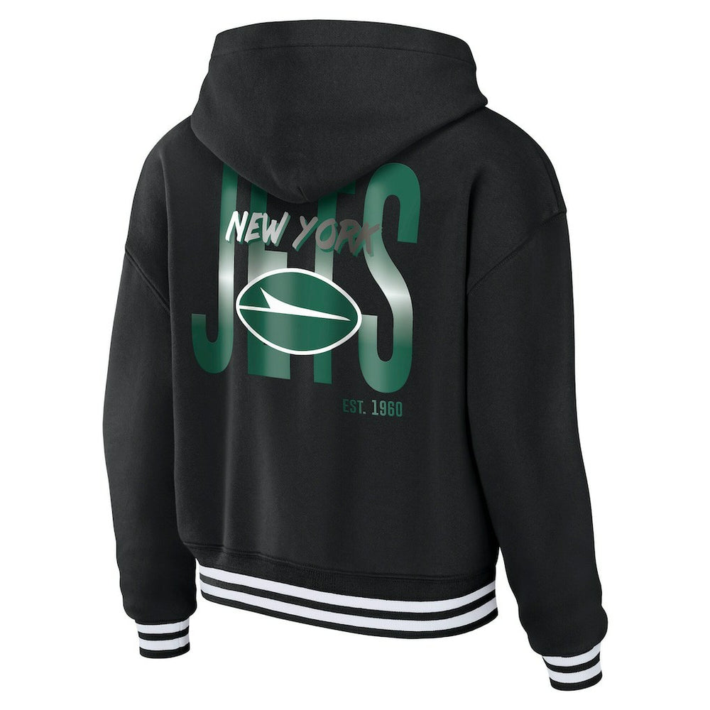 New York Jets WEAR by Erin Andrews Women's Lace-Up Fleece Hoodie | NFL Hot