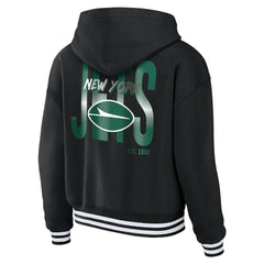 New York Jets WEAR by Erin Andrews Women's Lace-Up Fleece Hoodie | NFL Hot