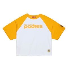 San Diego Padres Mitchell & Ness Women's Cropped Raglan Boxy T-Shirt - MLB T-shirts