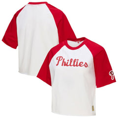 Philadelphia Phillies Mitchell & Ness Women's Cropped Raglan Boxy T-Shirt - MLB T-shirts
