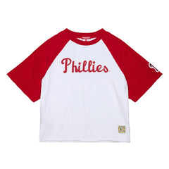 Philadelphia Phillies Mitchell & Ness Women's Cropped Raglan Boxy T-Shirt - MLB T-shirts