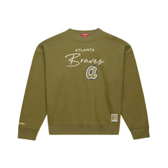 Atlanta Braves Mitchell & Ness Women's Oversized Crewneck Sweatshirt - MLB Sweatshirts