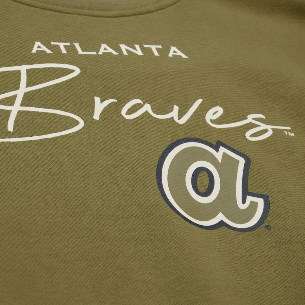 Atlanta Braves Mitchell & Ness Women's Oversized Crewneck Sweatshirt - MLB Sweatshirts