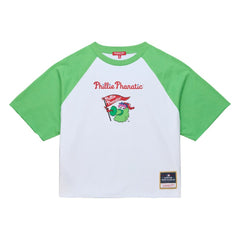 Philadelphia Phillies Mitchell & Ness Women's Cropped Raglan Mascot Boxy T-Shirt - MLB T-shirts