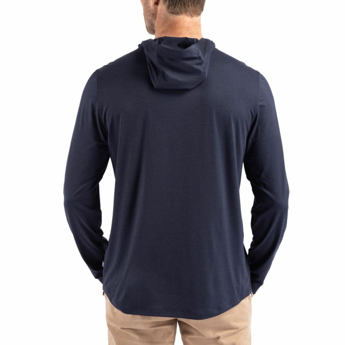 New York Giants Cutter & Buck Coastline Epic Comfort Eco Recycled Long Sleeve Hoodie T-Shirt | NFL Sale