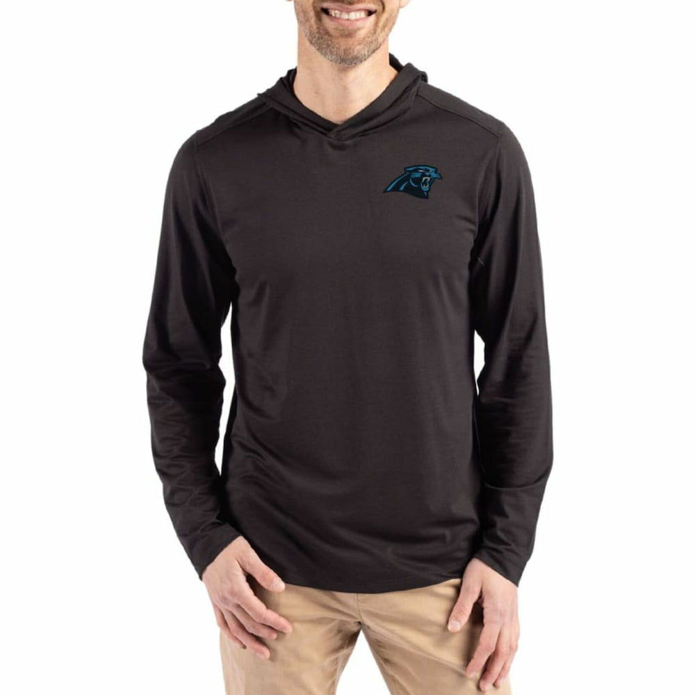 Carolina Panthers Cutter & Buck Coastline Epic Comfort Eco Recycled Long Sleeve Hoodie T-Shirt | NFL US