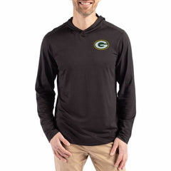Green Bay Packers Cutter & Buck Coastline Epic Comfort Eco Recycled Long Sleeve Hoodie T-Shirt | NFL Discount