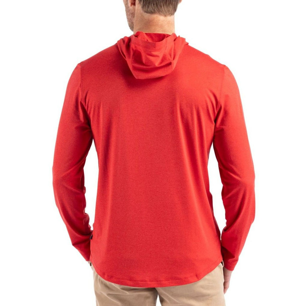 Buffalo Bills Cutter & Buck Americana Coastline Epic Comfort Eco Recycled Long Sleeve Hoodie T-Shirt | NFL Sale